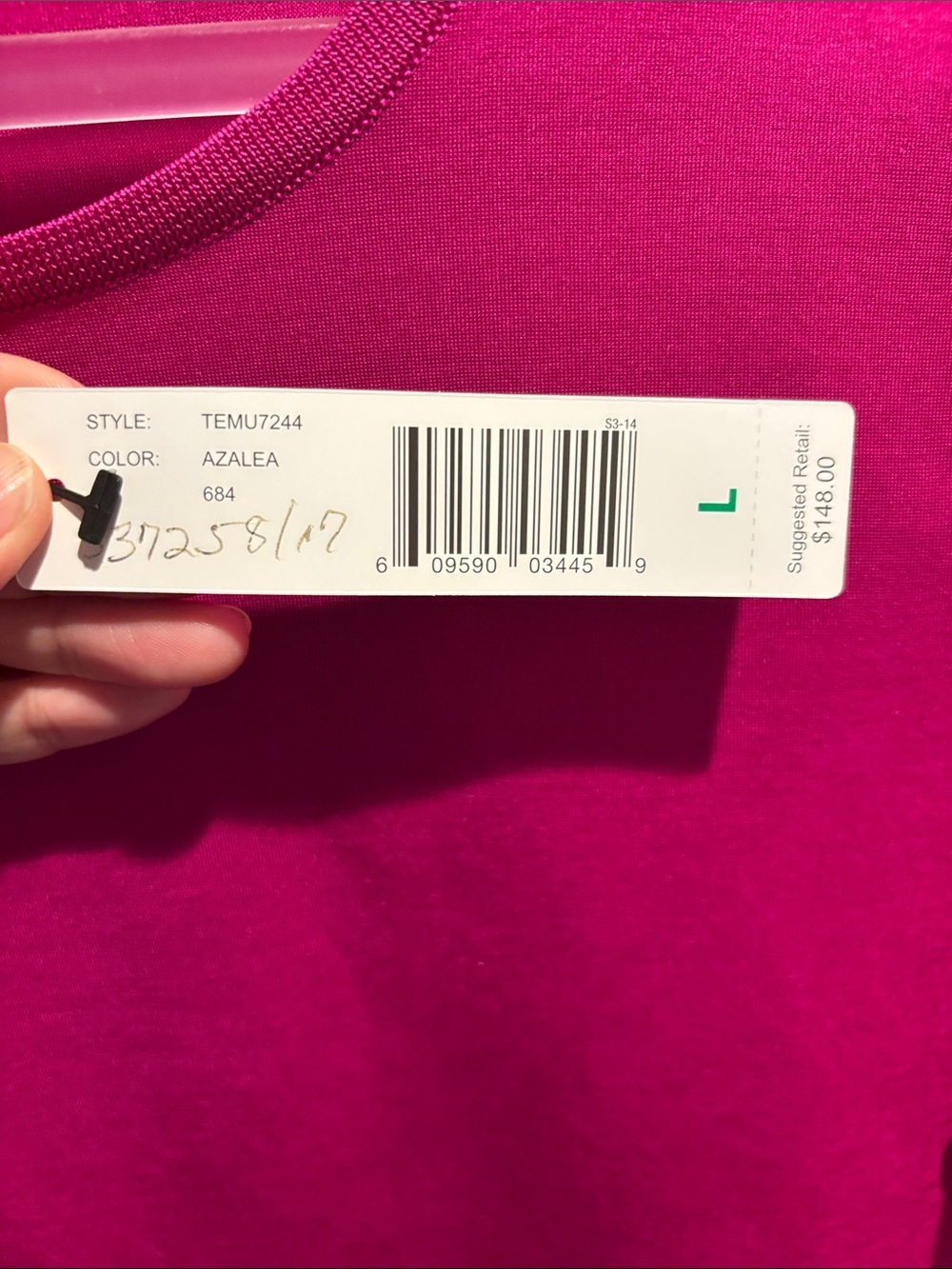 Ellen Tracy Short-Sleeve Crewneck Top in Fuchsia Pink size L - Picture 5 of 7